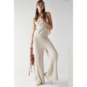 Free People Beach Adelaide Sweater Set Womens S Tan Boho Lounge Travel